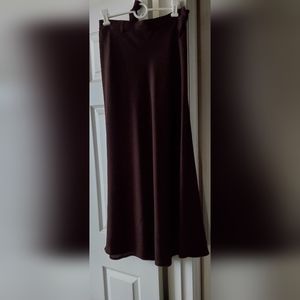 Long Chocolate colored skirt Size 12
